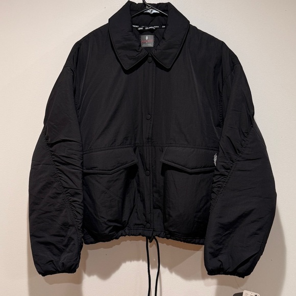 NWT Free People Movement Off The Bleachers Coaches Jacket  Sz S Small Black Casu - Picture 11 of 15
